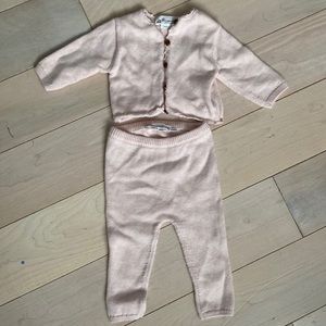 Bonpoint soft cotton cardigan sweater & pants see outfit